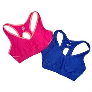 Old Navy Active Pink Blue Sports Bra Bundle Set of 2